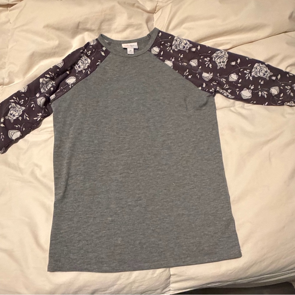 Gray and Black Kids Kermit the Frog & Ms. Piggy Shirt